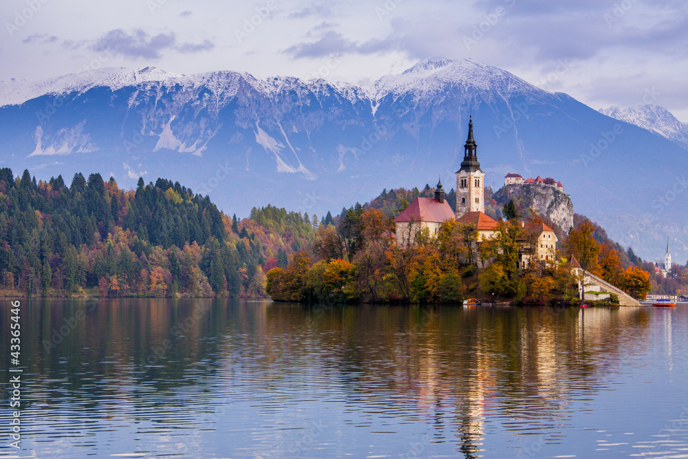 Fototapeta premium Bled with lake, Slovenia, Europe