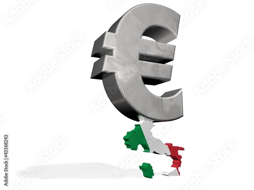 Italia schiacciata dall'euro photo
