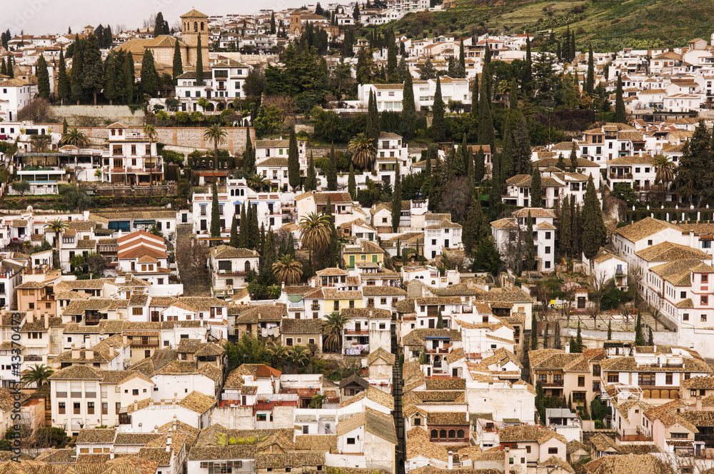 Houses on hillside Houses on hillside