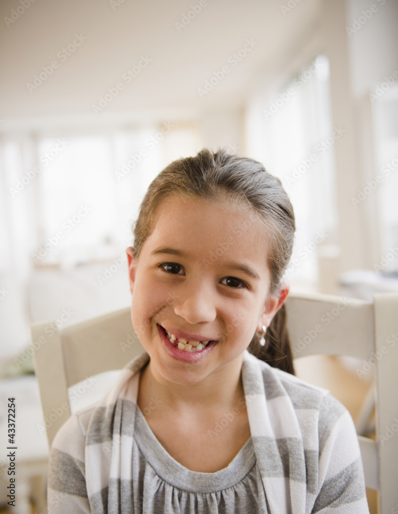 Smiling mixed race girl Smiling mixed race girl
