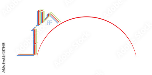 City abstract real estate vector house background