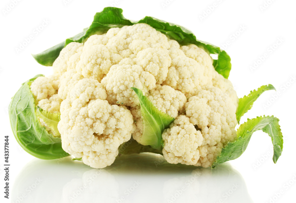 Fresh cauliflower isolated on white Fresh cauliflower isolated on white