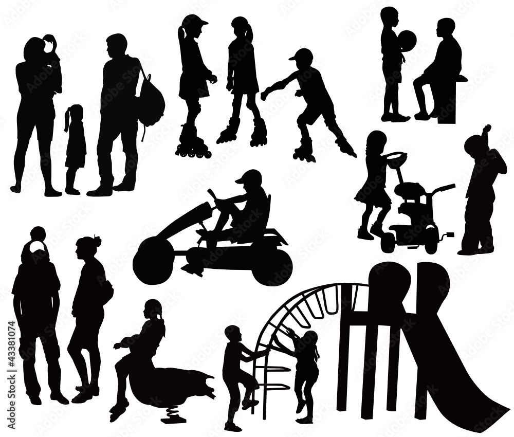 Obraz premium children of parents on the Playground in the Park