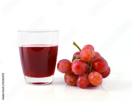 Grape juice and grape  isolated