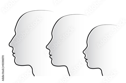 Familie in Profilansicht
