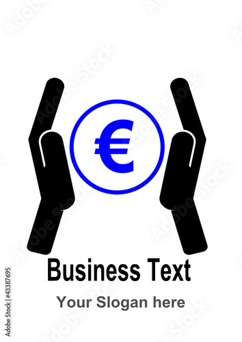 Logo Euro in Händen