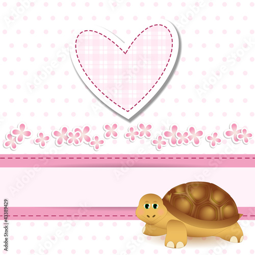 baby shower - turtle - bimba - it's a girl photo