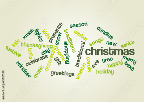 CHRISTMAS. Word collage