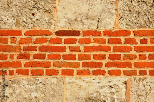 France, detail of an old wall in Normandie photo