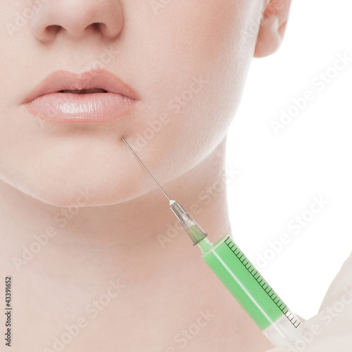 Cosmetic botox injection in face