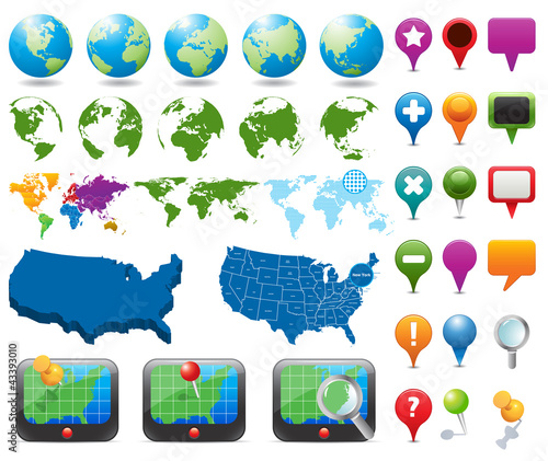 Maps And Navigation Pins