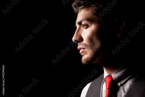 Portrait of a man in profile