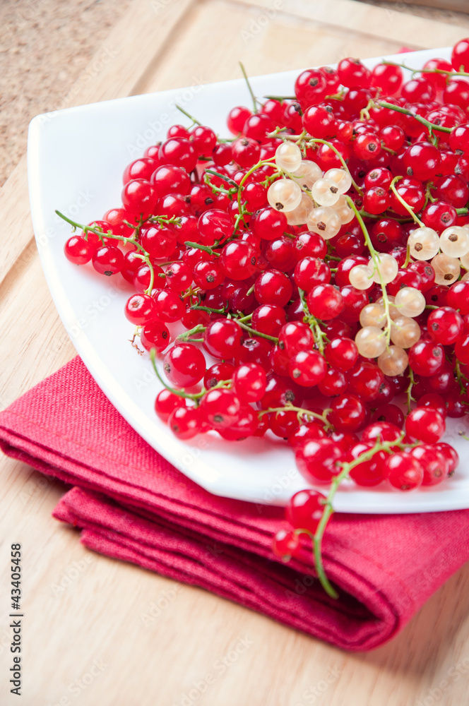 Still life series: red currant, vertical shot Still life series: red currant, vertical shot