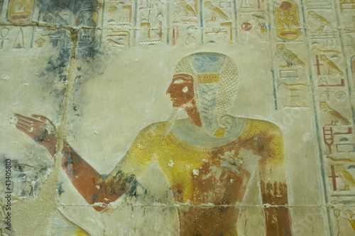 Canvas-taulu Pharaoh Seti Carving