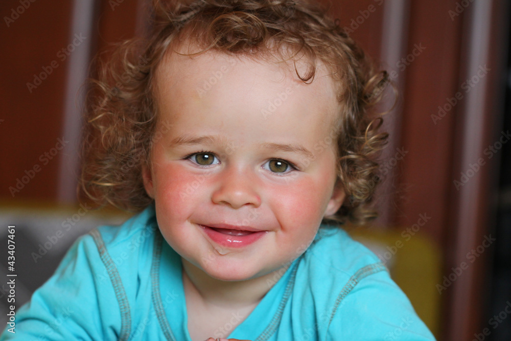Portrait of Baby boy with toothpick in mouth Portrait of Baby boy with toothpick in mouth