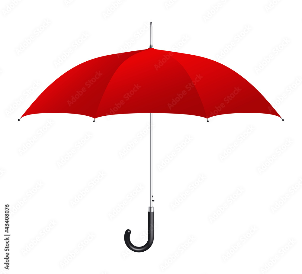 Red umbrella on white background. Vector illustration Red umbrella on white background. Vector illustration