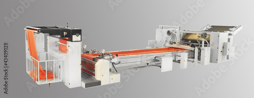 FABRIC CUTTING, SQUEEZING AND SLITTING MACHINE photo