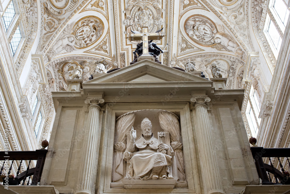 Bishop Sculpture in Cordoba Cathedral