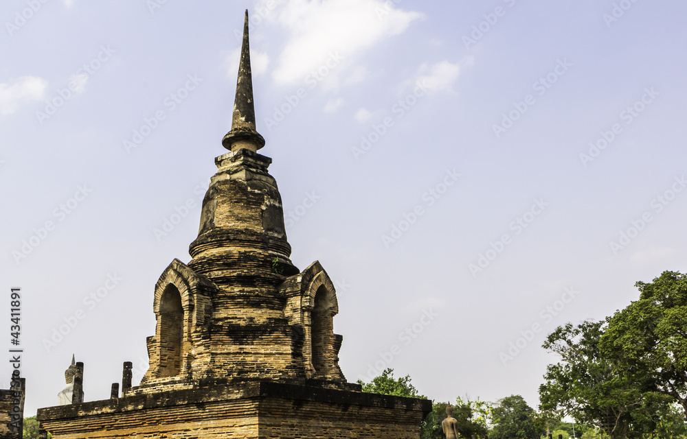 Sukhothai temple of old temple thailand