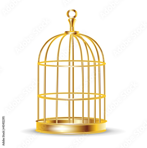 Fototapeta golden bird cage