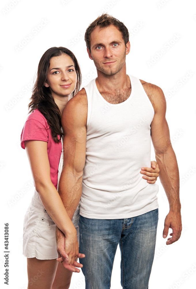 Portrait of an attractive loving couple looking at the camera Portrait of an attractive loving couple looking at the camera