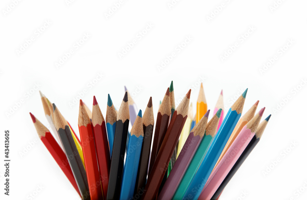 Color pencils isolated on white background Color pencils isolated on white background