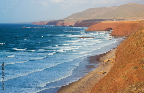 amazing view of a beach Legzira in Morocco photo