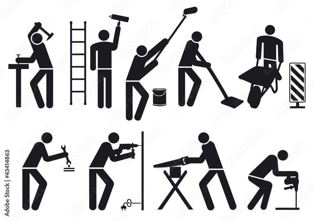 Handwerker Piktogramm Handwerker Piktogramm