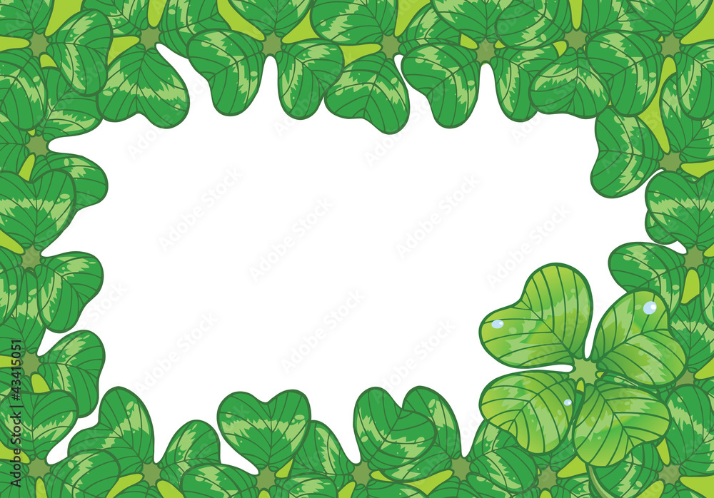 Background with clovers for St.Patrick`s day,