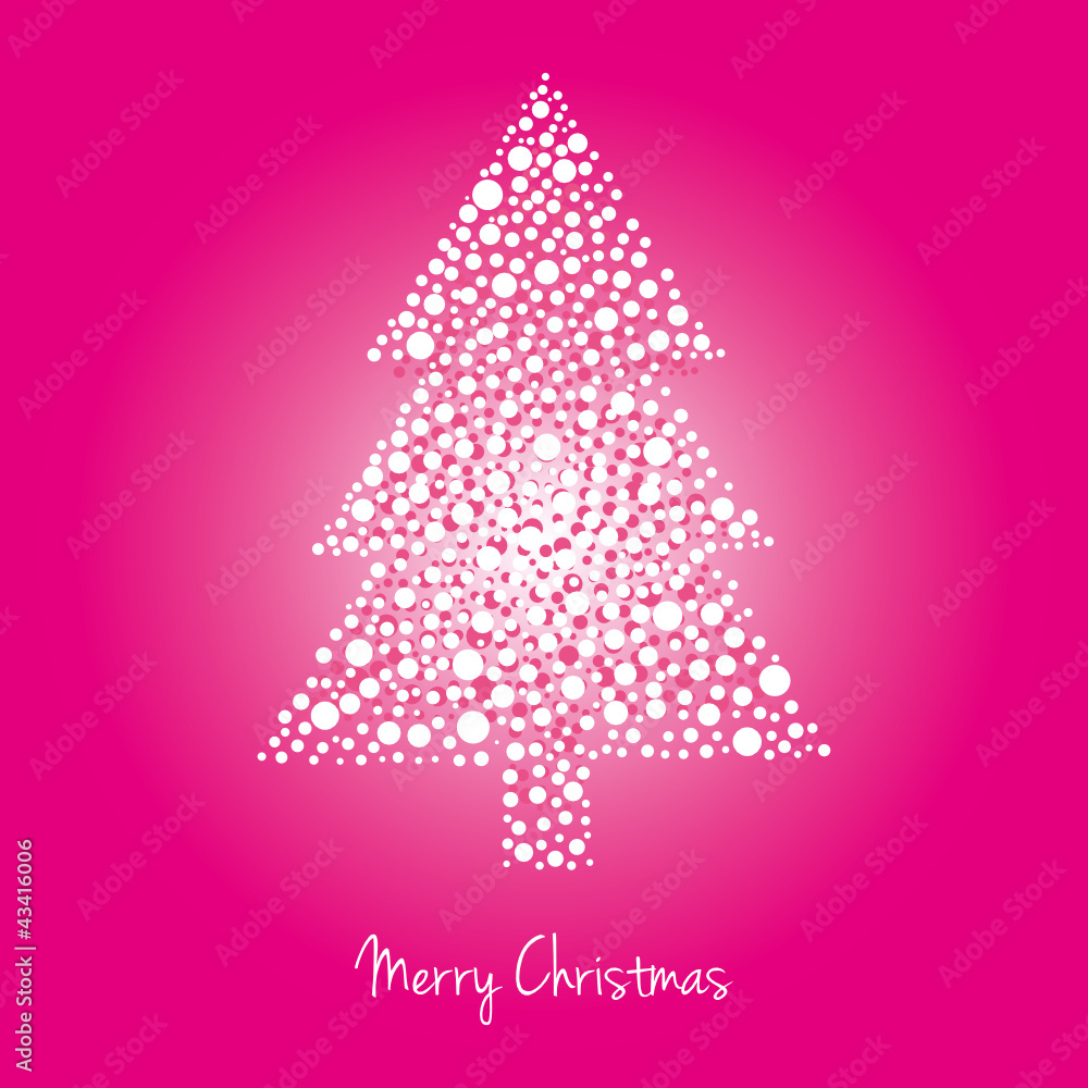 Pinke Karte für Weihnachten Pinke Karte für Weihnachten