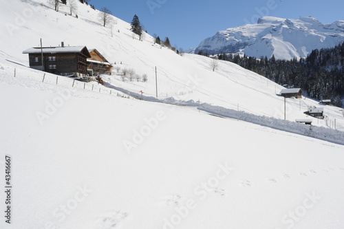 Paesaggio di alta montagna a Engelberg nelle alpi svizzere