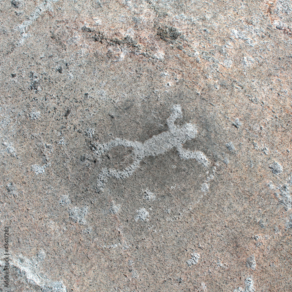 Rock paintings (petroglyphs) of Zalavruga. White Shaman