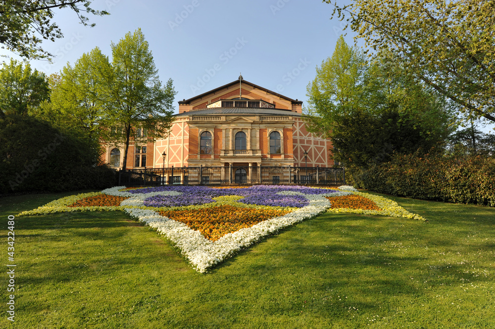 Festspielhaus Bayreuth, Richard Wagner, Bayern, Bayreuth - obrazy, fototapety, plakaty 