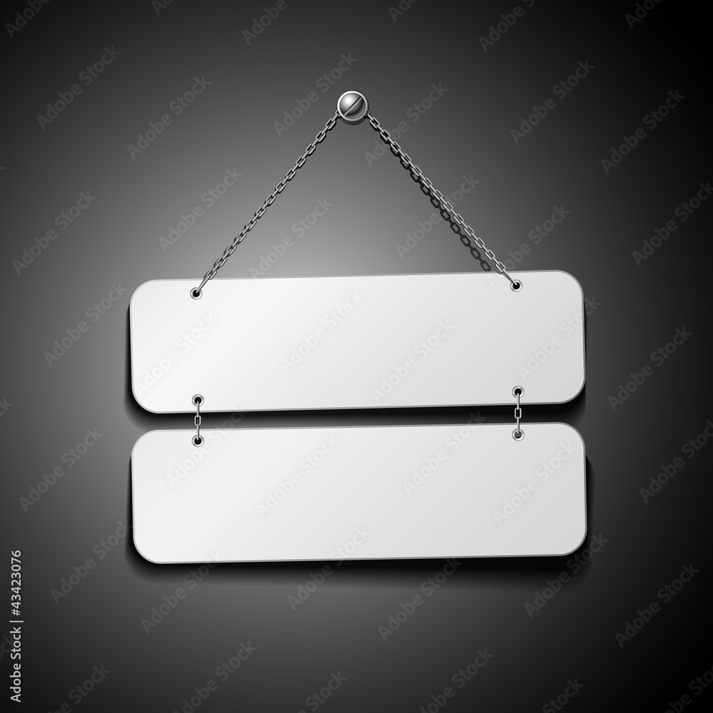 Stainless steel two nameplate hanging 