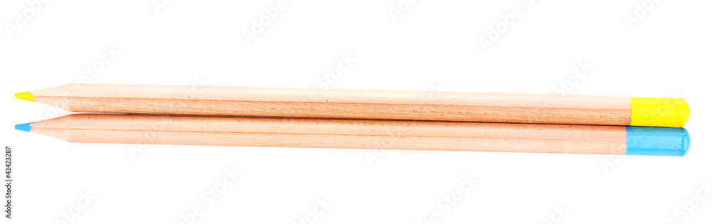 Color pencils isolated on white