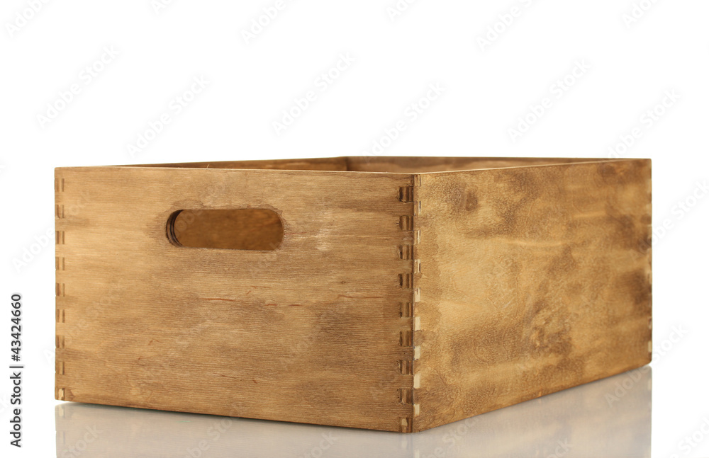 empty wooden crate isolated on white empty wooden crate isolated on white