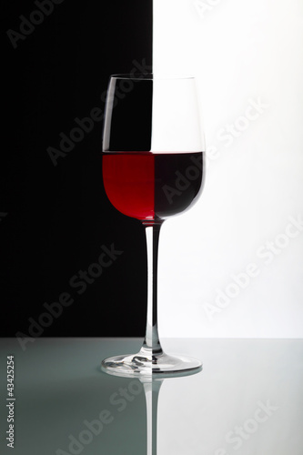 Glasses with wine