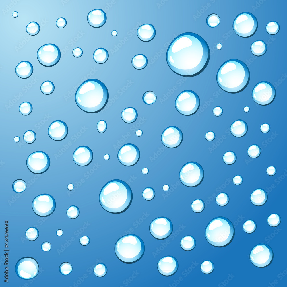 Water drops on a glass Water drops on a glass