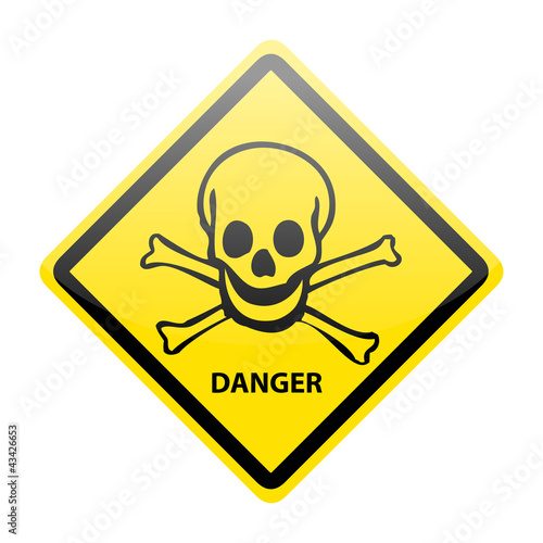 Skull danger sign