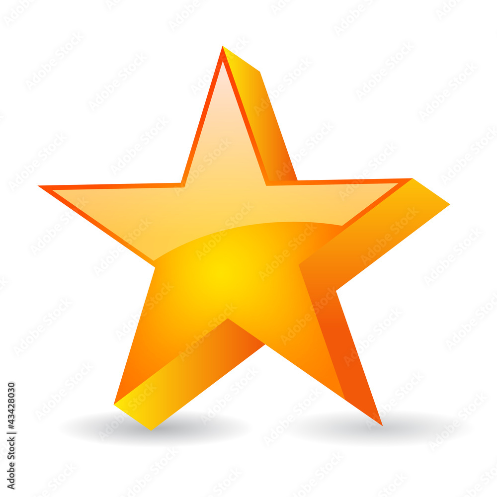 Vector glass star Vector glass star
