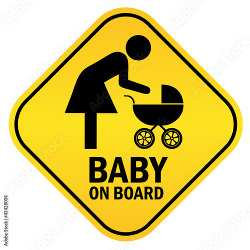 Baby on board illustration