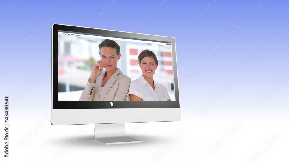 Video of business team posing Video of business team posing