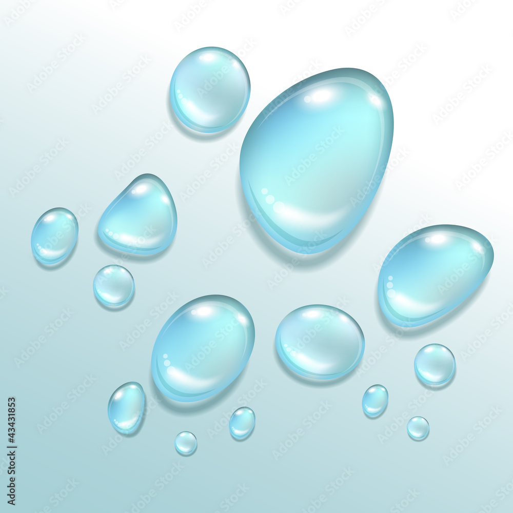 Vector illustration of a water drop on light background Vector illustration of a water drop on light background