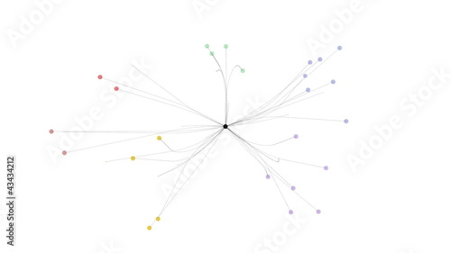 A visualization of an individual's internet contacts. photo