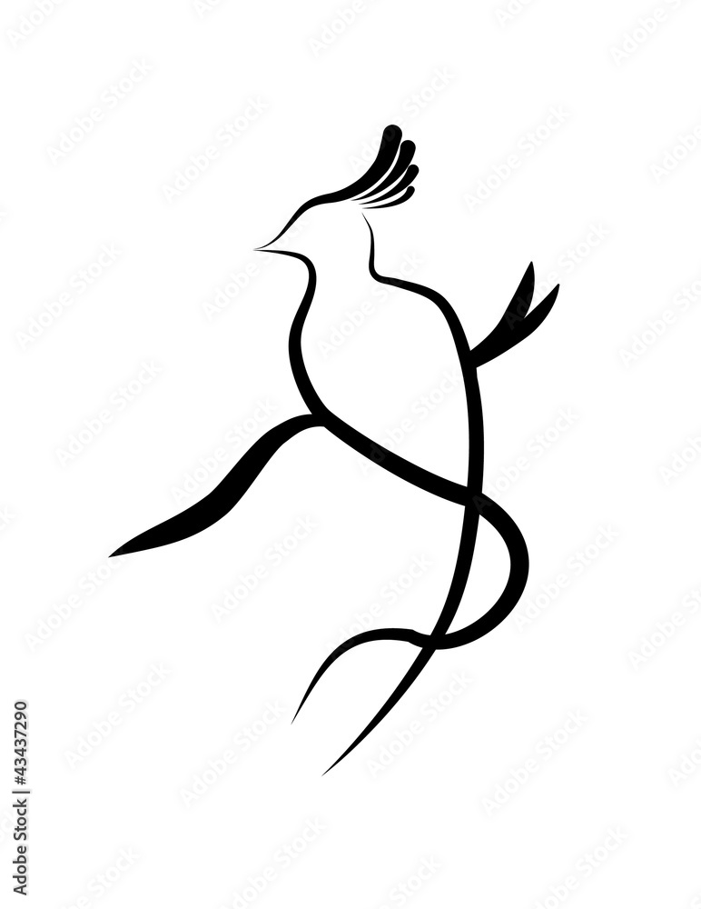 Fototapeta premium Oiseau stylisé