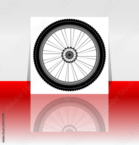 Bike wheel flyer or cover - vector