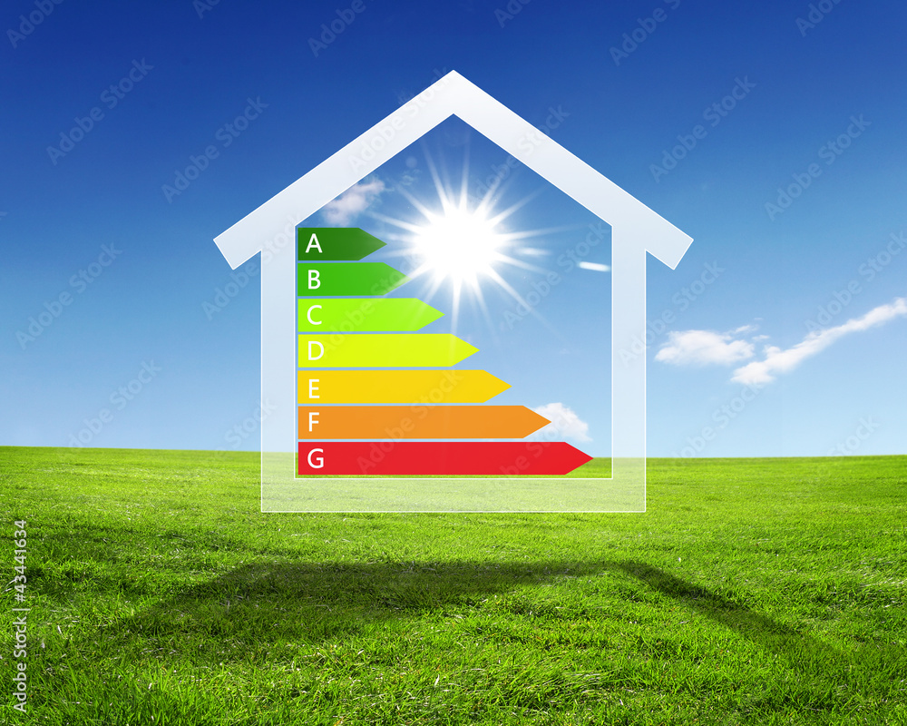 Colourful house against nature background Colourful house against nature background