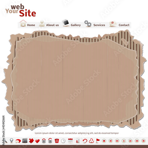 website template - cardboard - sito web
