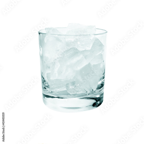 Glass with a drink and ice