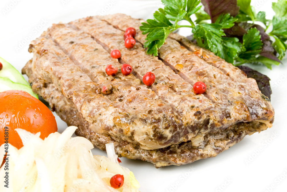 BBQ Meat with Vegetables and Greens BBQ Meat with Vegetables and Greens